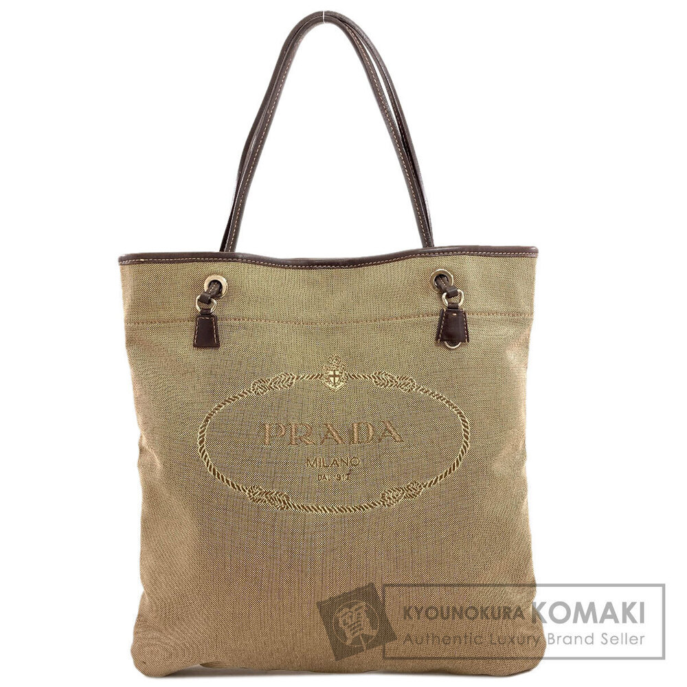 Prada Jacquard Tote Bag Canvas